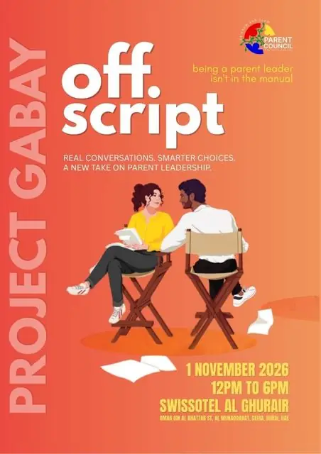 Project Gabay: Off Script event poster. 1 November 2026, 12 PM to 6 PM, Swissôtel Al Ghurair.